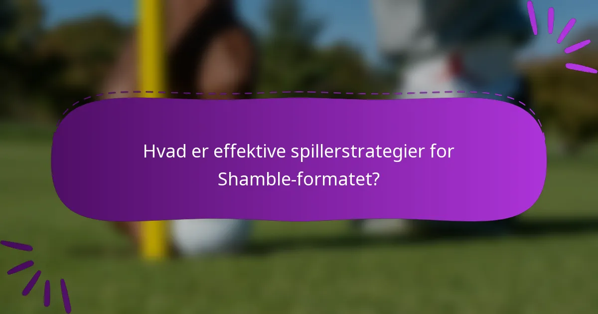 Hvad er effektive spillerstrategier for Shamble-formatet?